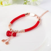 Buddha Stones Wealth Attractor Red Agate Red Rope Bracelet Bracelet BS 2