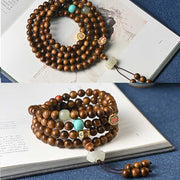 Buddha Stones Tibetan Rosewood Protection Calm Bracelet Mala Mala Bracelet BS 18