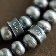 Buddha Stones 108 Mala Beads 925 Sterling Silver Red Agate Turquoise Confidence Charm Bracelet Mala Bracelet BS 6