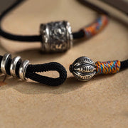 Buddha Stones Tibetan Om Mani Padme Hum Carved Amulet Double Wrap Bracelet Bracelet BS 8