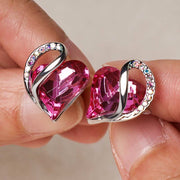 Natural Various Gemstone Birthstone Crystal Love Stud Earrings Earrings BS 20