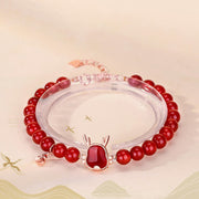 ❗❗❗A Flash Sale- Buddha Stones 925 Sterling Silver Year Of The Dragon Natural Red Agate Attract Fortune Dragon Luck Chain Bracelet Bracelet BS Red Agate(Confidence♥Calm)(Wrist Circumference 14-19cm)