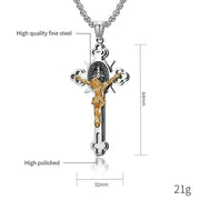 FREE Today: ST.Benedict Protection Cross Power Pendant Necklace FREE FREE 5