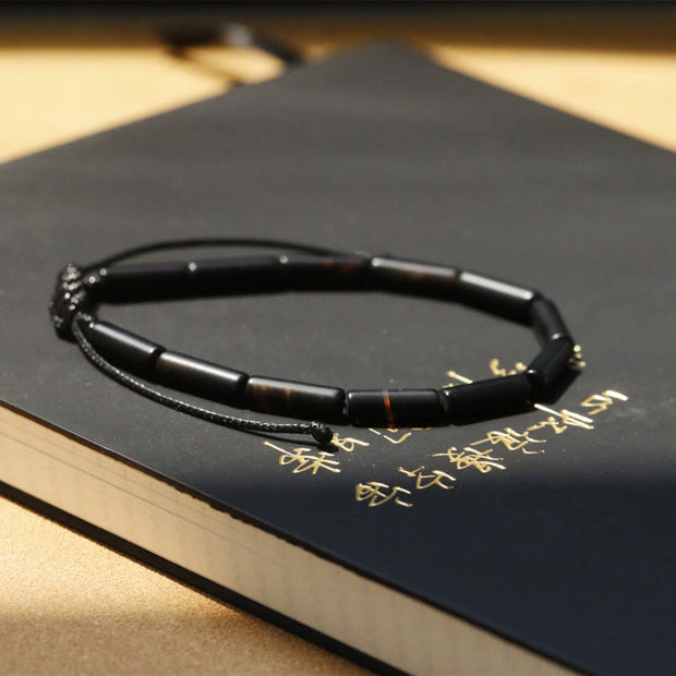 Buddha Stones Black Onyx Bead Support Protection Bracelet Bracelet BS 3