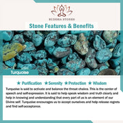 Buddha Stones Wenge Wood Turquoise Stone Horn Style Protection Meditation Necklace Pendant