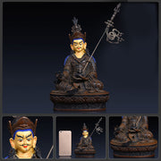 Buddha Stones Padmasambhava Buddha Figurine Serenity Copper Statue Home Decoration Decorations BS 21*13*11cm