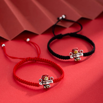 Buddha Stones God of Wealth Handmade Thread Luck Strength Braid Bracelet