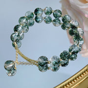 Buddha Stones Green Phantom Crystal Confidence Charm Bracelet Bracelet BS 5