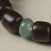 Buddha Stones Agarwood Copper Coin Auspicious Cloud Calm Bracelet