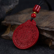 Buddha Stones Year of the Dragon Natural Cinnabar Dragon Protection Necklace Pendant Necklaces & Pendants BS 3
