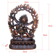 Buddha Stones Tibet Mahakala Bodhisattva Figurine Compassion Copper Statue Decoration Decorations BS 15