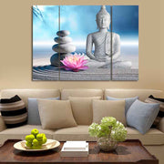 Buddha Stones Sitting Meditation Buddha Lotus Blessing Compassion Balance Cairn Zen Rocks Wall Art Wall Art BS 5