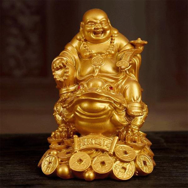 FengShui Maitreya Toad Ornament Decoration Decoration BS Golden