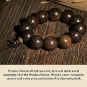Buddha Stones Rare Phoebe Zhennan Wood Spirituality Blessing Bracelet