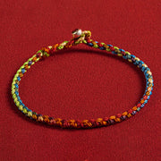 Buddha Stones "May you be blessed with peace and safety in all four seasons" Lucky Multicolored Bracelet Bracelet BS 11