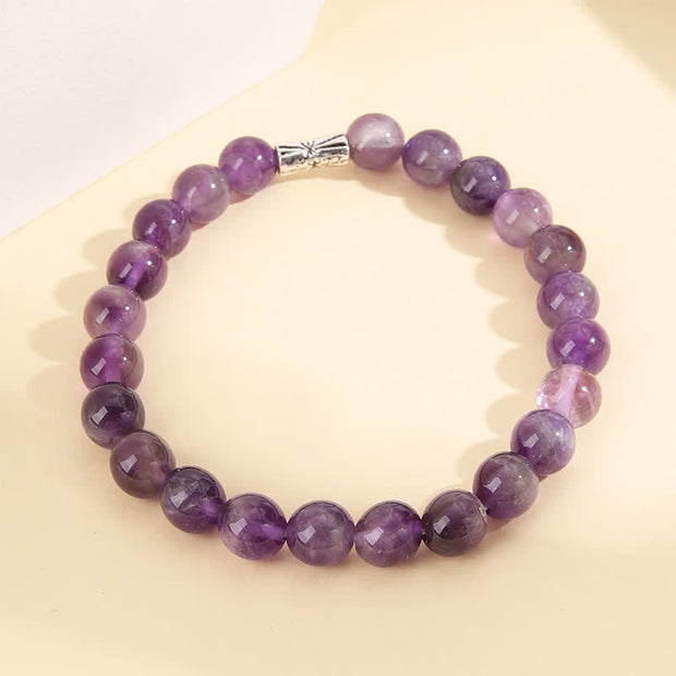 Buddha Stones Natural Amethyst Crystal Positive Healing Bracelet