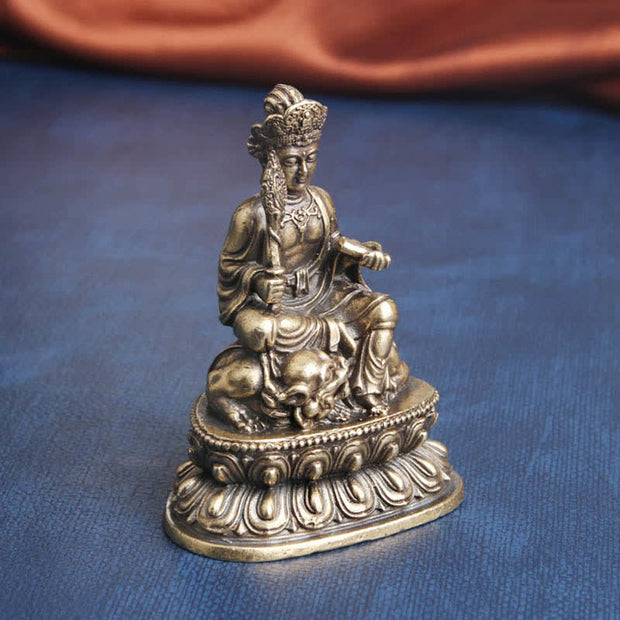 Buddha Stones Manjusri Bodhisattva Serenity Copper Statue Decoration Decorations BS 1