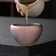 Buddha Stones Vintage Purple Rainbow Chinese Jianzhan Kiln Change Porcelain Teacup Kung Fu Tea Cup