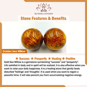 Buddha Stones Golden Sea Willow Yak Bone Success Prosperity Bracelet Bracelet BS 6