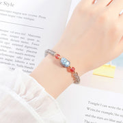 Buddha Stones Moonstone Strawberry Quartz PiXiu Healing Bracelet Bracelet BS 2