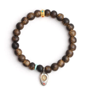 Buddha Stones Vietnam Qinan Agarwood Turquoise Balance Strength Bracelet Bracelet BS 20