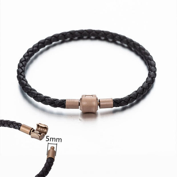Buddha Stones Vintage Leather Rope Luck Braid String Bracelet
