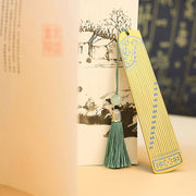 Buddha Stones Classical Musical Instruments Pipa Guzheng Guqin Ruan Metal Bookmarks Tassel With Gift Box
