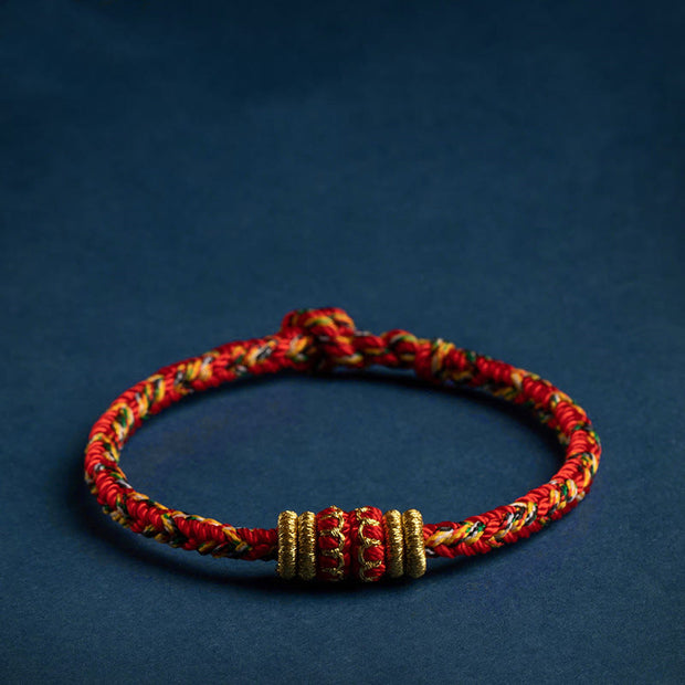 Buddha Stones Tibet Handmade Chinese Zodiac Natal Buddha Luck Strength Braided String Bracelet Bracelet BS main