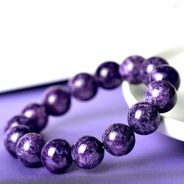 Buddha Stones Natural Amethyst Crystal Meditation Balance Bracelet Bracelet BS 14mm