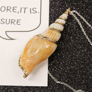 Buddha Stones Natural Shankha Conch Shell Seashell Lucky Necklace Pendant