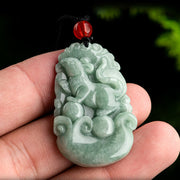 Buddha Stones Natural Green Jade 12 Chinese Zodiac Luck Prosperity Necklace Pendant Necklaces & Pendants BS 4