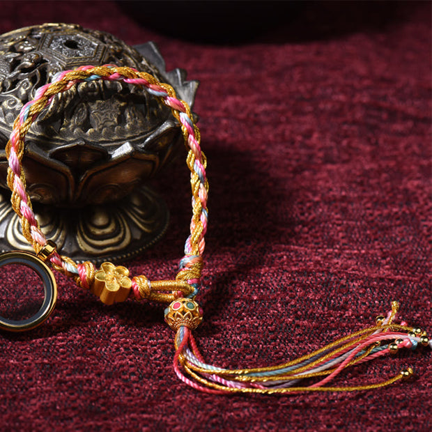 Buddha Stones Tibetan Handmade Luck Colorful String Single Double Wrap Braided Bracelet Bracelet BS 7