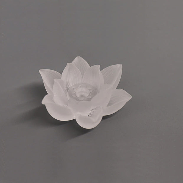 Buddha Stones Mini Lotus Liuli Crystal Healing Meditation Stick Incense Burner Decorations BS 14