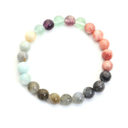 108 Mala Beads Fluorite Black Glitter Stone Protection Tassel Bracelet (Extra 30% Off | USE CODE: FS30)