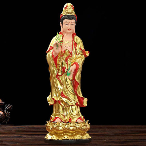 Buddha Stones Chenrezig Bodhisattva Avalokitesvara Figurine Harmony Resin Statue Home Decoration Decorations BS 1