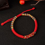 Buddha Stones Tibetan Handmade Colorful King Kong Knot Luck Braid String Bracelet Bracelet BS 2