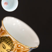 Buddha Stones Dunhuang Color Flying Apsaras Teacup Kung Fu Tea Cup