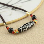 Buddha Stones Tibetan Nine-Eye Dzi Bead Protection Blessings String Necklace Pendant Necklaces & Pendants BS 3