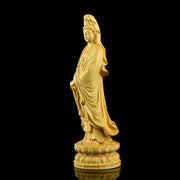 Buddha Stones Avalokitesvara Boxwood Blessing Home Decoration Decorations BS 5