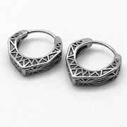 Buddha Stones Viking Hoop Titanium Steel Balance Earrings Earrings BS 1