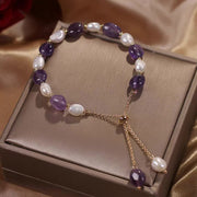 Buddha Stones Natural Blue Aventurine Crystal Pearl Bead Healing Bracelet Bracelet BS Amethyst