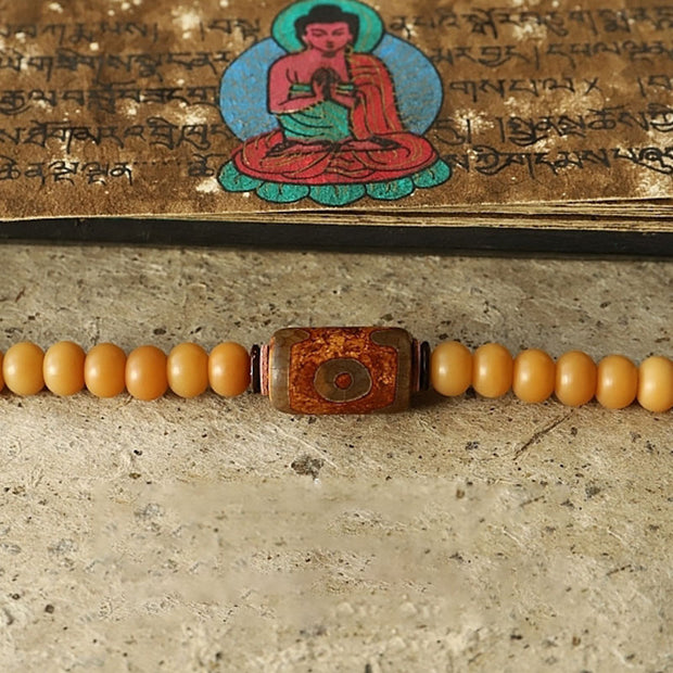 Buddha Stones Tibet 108 Mala Beads Bodhi Seed Bagua Vajra Wealth Bracelet Mala Bracelet BS 11