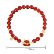 Buddha Stones Year Of The Dragon 925 Sterling Silver Red Agate Love Heart Luck Bracelet Necklace Pendant Bracelet Necklaces & Pendants BS 6