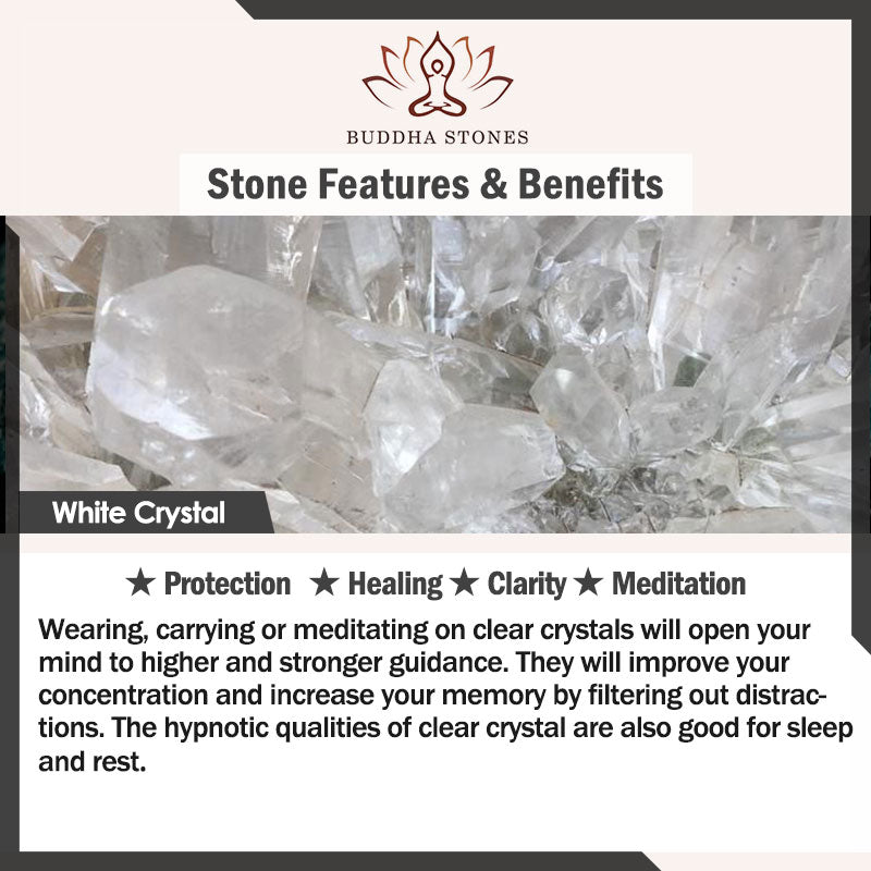 Buddha Stones Natural Quartz Crystal Moon Tree Of Life Healing Energy Necklace Pendant Necklaces & Pendants BS 11
