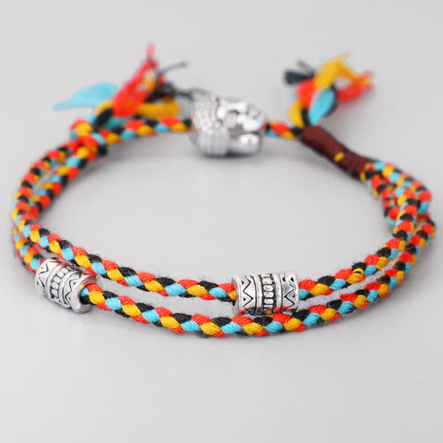 Buddha Stones  Head Serenity String Bracelet Bracelet BS Colorful