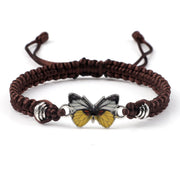 Buddha Stones Butterfly Freedom Love String Charm Bracelet Bracelet BS Brown-Yellow Butterfly