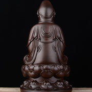 Buddha Stones Avalokitesvara Ebony Lotus Harmony Blessing Home Decoration Decorations BS 4