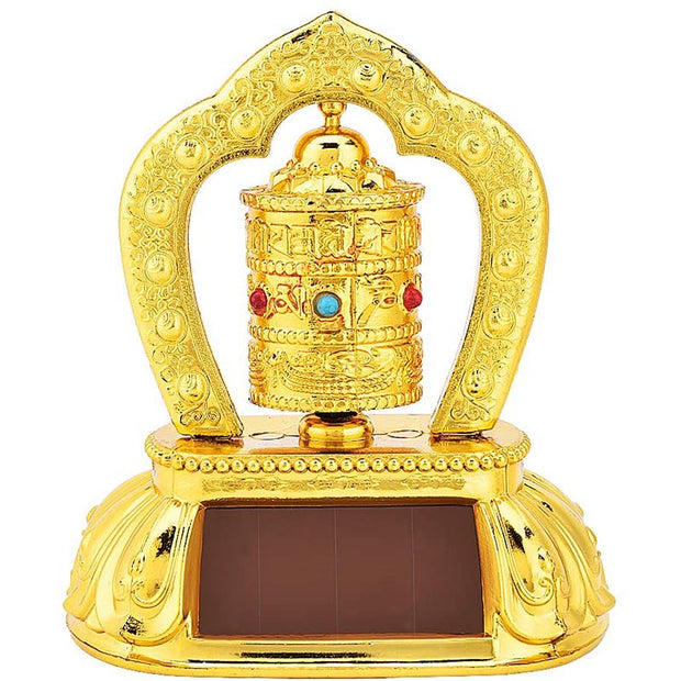 Buddha Stones Tibetan Solar Energy Blessing FengShui Car Decoration Decoration BS 95mm*65mm*115mm