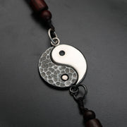 Buddha Stones 990 Sterling Silver Yin Yang Balance Harmony Necklace Pendant Necklaces & Pendants BS 1