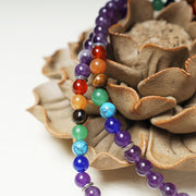 Buddha Stones Healing Crystal Mala Prayer Beads 108 Meditation Healing Multilayer Bracelet Necklace Bracelet BS 4